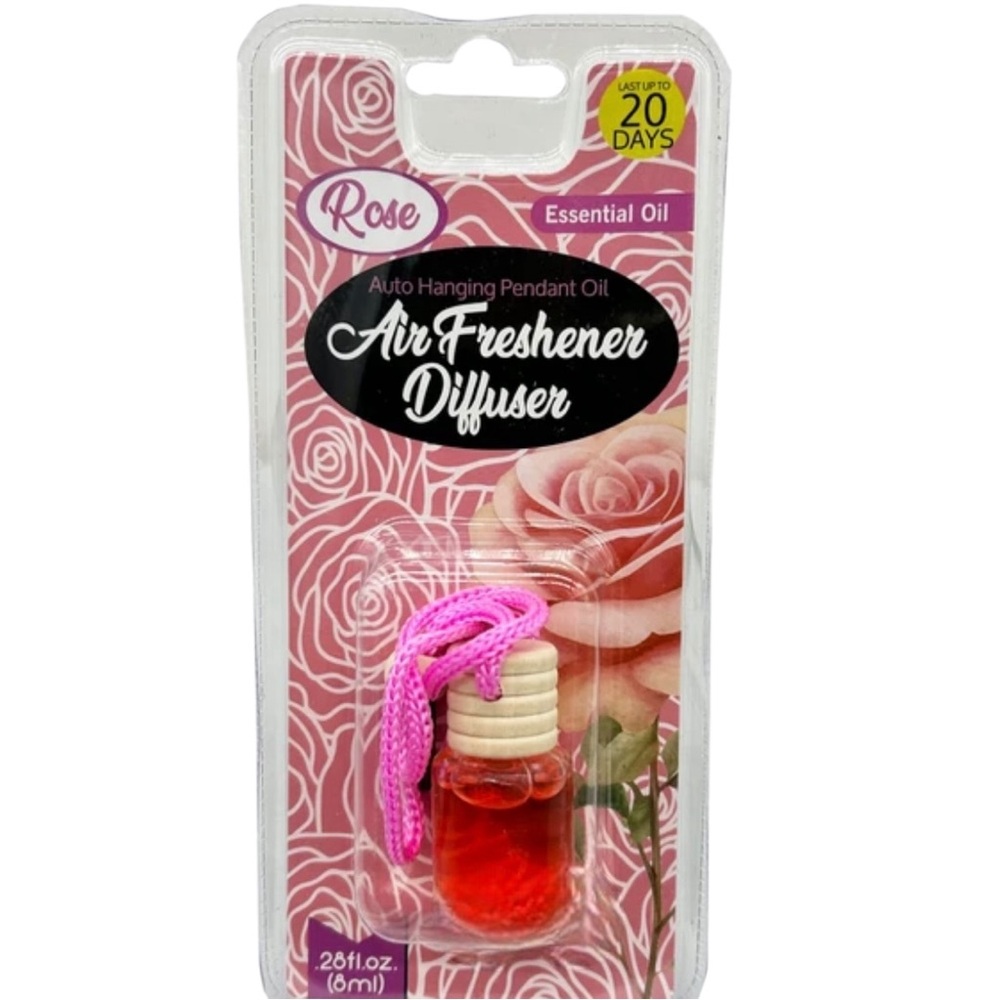 Rose Scented Auto Hanging Pendant Oil Air Freshener Diffuser